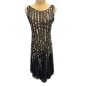 NO TAG,‎ M? SEE THROUGH Sheer Black /Cheetah No under slip SEE DESCRIPTION